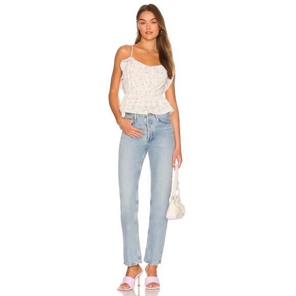 NWT! Line & Dot Aubrey Floral Bloomcore Print Ruffle Tank - Size Small - Picture 5 of 10